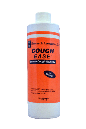 A long cylinder shape bottle fill with cough ease which is an all-natural, concentrated oral preparation formulated and Veterinarian-tested.